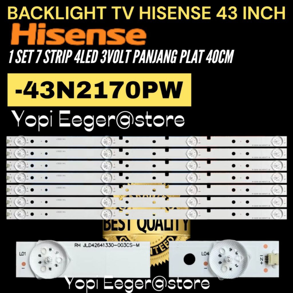 HISENSE 43 INCH LED TV BACKLIGHT 43N2170 HISENSE 43 INCH TV BACKLIGHT