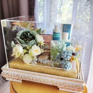 Kotak Hantaran frame fiber 1 Set isi 4 Box seserahan pernikahan Kotak lamaran wedding plus tutup Mika pakai siku