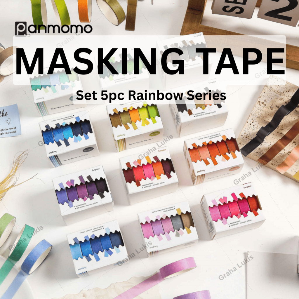 Masking Tape Set 5pc Rainbow Series / Season Garden Set 5pc