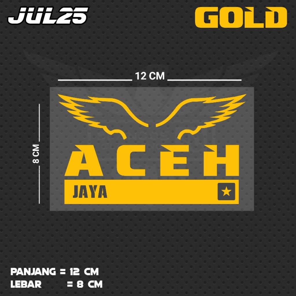 ACEH JAYA CUTTING STICKERS | JUL25 ACH