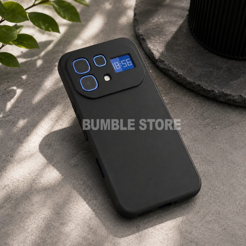 Softcase Macaron Square Black Case Honor X6C Honor X7D