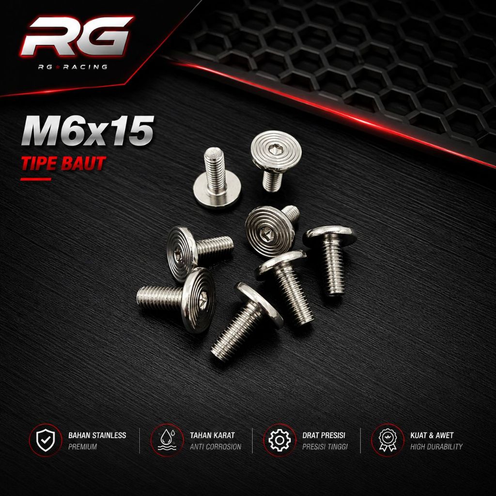 Body Bolts Thread 10 threads M6+315 Plate Bolts Dashboard Bolts Etc Universal Motor Racinggrup2