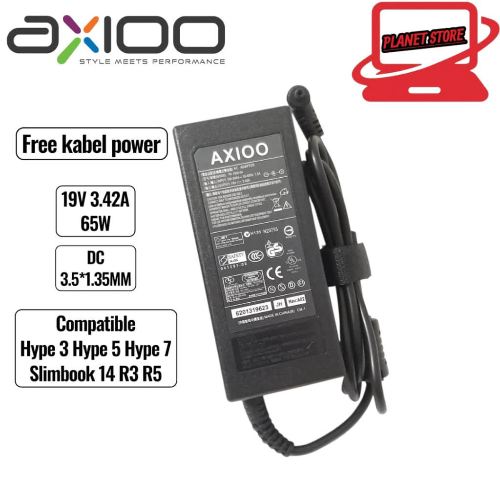 AXIU MYBOOK HYPE 3 HYPE 5 HYPE 7 19V 3.42A 65W DC 3.5x1.35mm แล็ปท็อป CHARGER ADAPTER