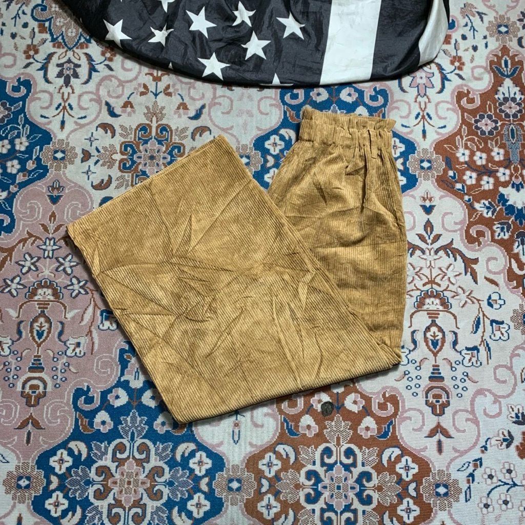 CORDUROY PANTS GU BAGGY FIT