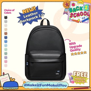 Paddy Basic Leather Backpack 2.0  - Paddybag Tas Ransel Kulit Sekolah Wanita Serbaguna