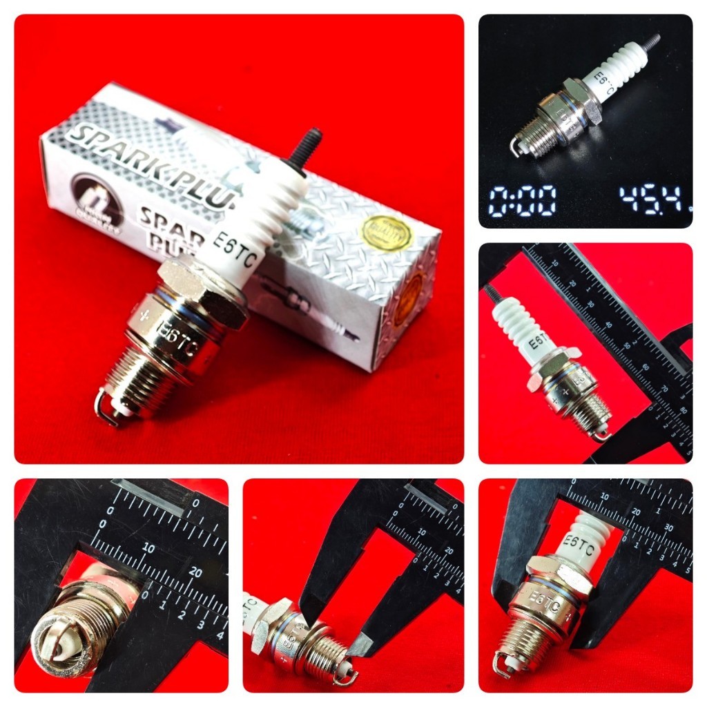 SILVER BOX SPARK PLUG E6TC SHORT 2 จังหวะ 2t bp7hs rx king fiz sigma alfa force 1 rc พายุ kawasaki p