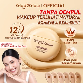 [NEW Launching]GLAD2GLOW FLAWLESS BLURRING SKIN TINT 15g Concealer Foundation Bedak padat Make up Lightweight Coverage Long-lasting 12-Hour Soft-Focus Flawless Skin oil-control  Bio-Mimetic Film Technology  Care g2glow official store