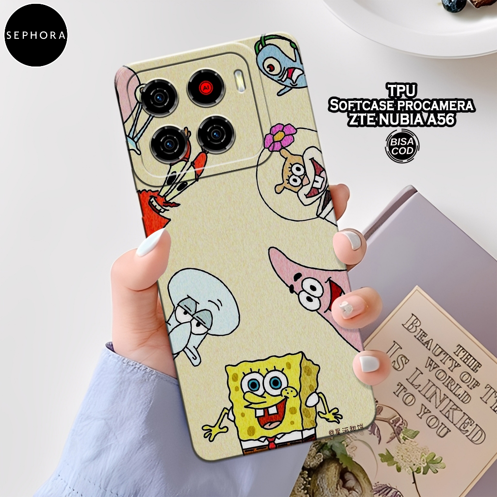 HP เคส ZTE Nubia A56 ล่าสุด - เคสแฟชั่น Spongebob - Softcase ZTE Nubia A56 - เคส ZTE Nubia A56 ล่าสุ