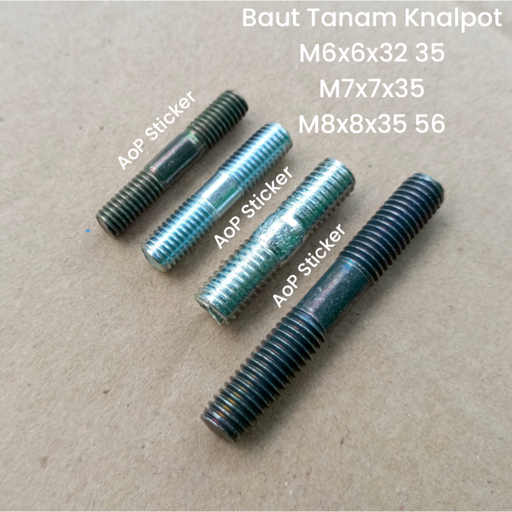 Manifold Bolt ลูกสูบไอเสีย M6x6x32 M6x35 M7x7x35 M8x8x35 M8x56