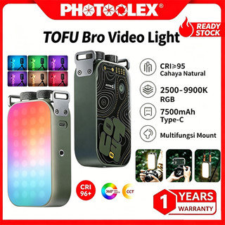 PHOTOOLEX TOFU BRO HSI36000 Lampu Isi Foto RGB CRI96+ 2500-9900K 511LX 21 Efek Dinamis Baterai 7500mAh Lampu Video Portable Profesional