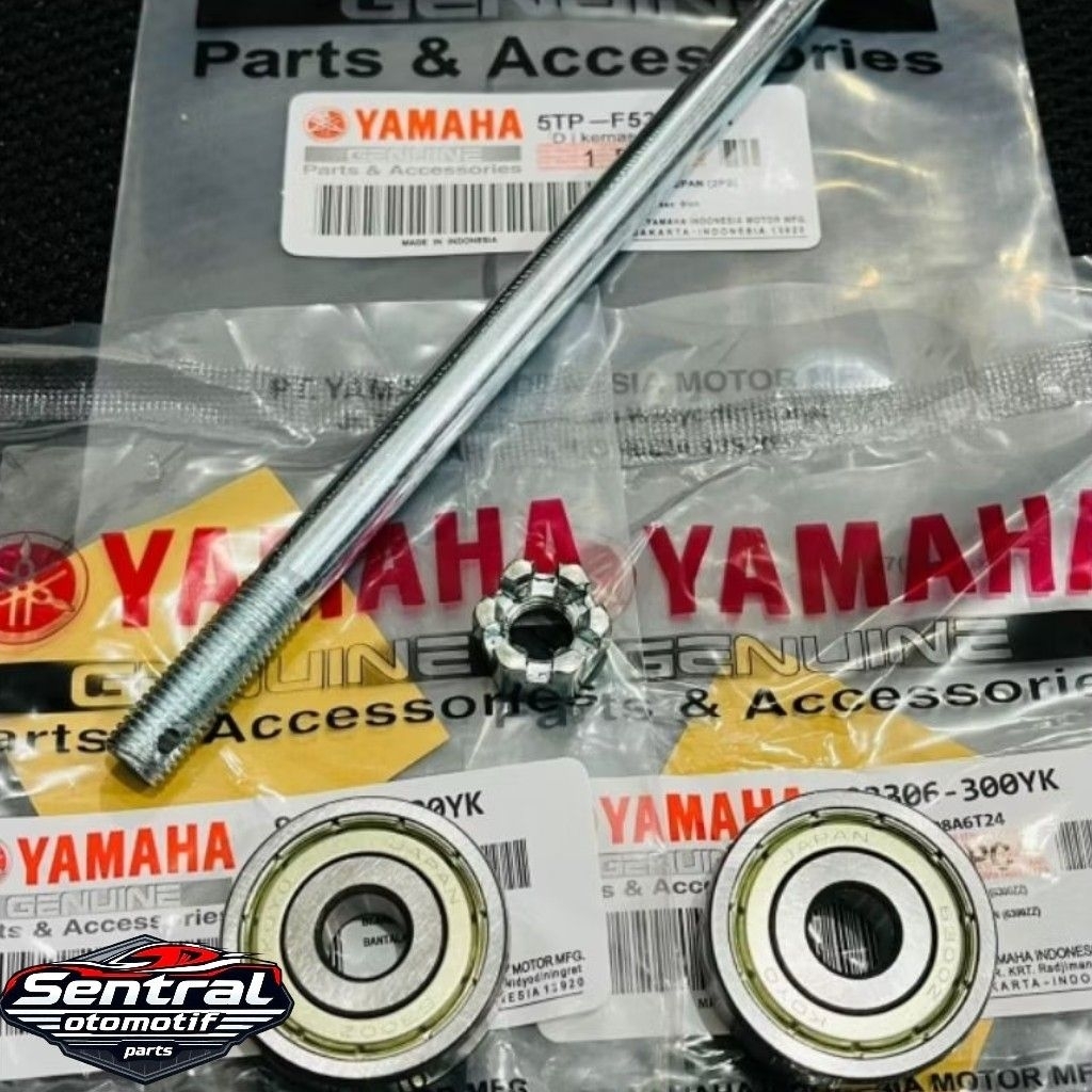 เพลาหน้า 5TP+Bearing 6300zz 2 ชิ้นyamaha Jupiter z Vega r ใหม่ Vega zr mio sporty Original