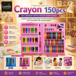 Set Krayon Anak 150pcs Perlengkapan Menggambar Alat Lukis Anak Kado Anak Edukasi Crayon Set