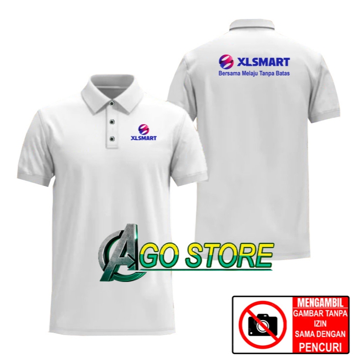 XL SMART เสื้อโปโลเสื้อยืดคอปก - ร่วมกันโดยไม่มีเครื่องหมาย DTF DIGITAL SCREEN PRINTING AGOSTORE
