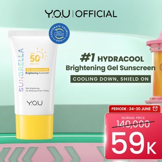 YOU Sunbrella 2% Niacinamide Brightening Sunscreen Cooling Sunscreen Sunscreen Sensasi Dingin Sunscreen SPF 50