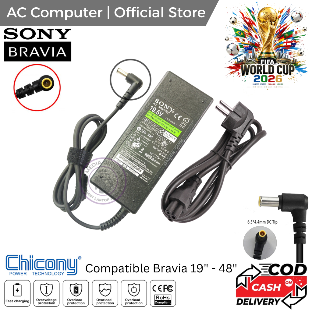 SONY BRAVIA LED TV ADAPTER 32 นิ้ว - 42 นิ้ว 19.5V 4.7A