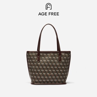 AGE FREE Mini Tote Bag Tas Wanita Tas Selempang Wanita Tas Tote Motif Klasik Retro
