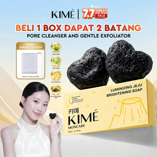 KIME LUMINIZING JEJU BRIGHTENING SOAP – Sabun Pencerah Badan Wajah Sabun Pemutih Glowing Badan Muka