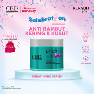 CBD Professional Keratin Pro Daily Use Hair Mask (Masker Rambut/Treatment) 500gr | Perawatan untuk rambut anti kering dan kusut | Rambut rusak | Rambut bercabang | Rambut patah