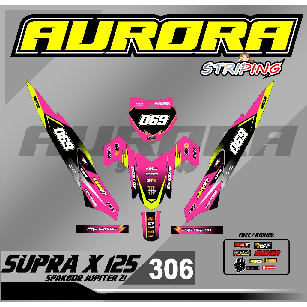 ใหม่ล่าสุดสติ๊กเกอร์ decal NUMBER PLATE SUPRA X 125 KX KLX 150 KLX BF KLX GORDON DTRACKER KX YZ KTM 