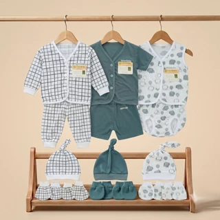 Ummababyshop ชุดของขวัญทารกแรกเกิด 12 ชิ้น อุปกรณ์เด็กแรกเกิด Swaddling ผ้าอ้อม ถุงมือ หมวก สีเหลือง 0 6 เดือน 12.12