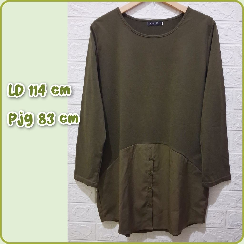 HIJAU Army Green T-Shirt Tunic