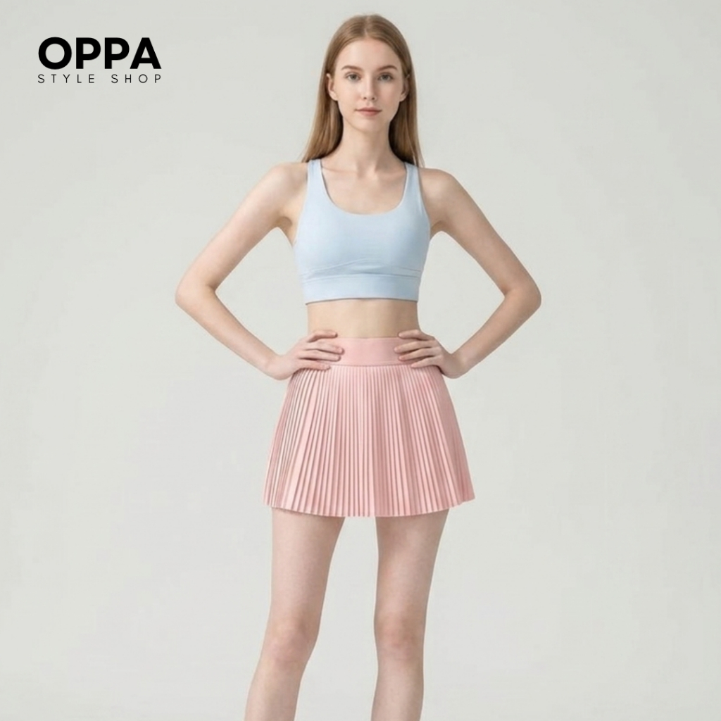 Oppa Style Shop DK026 DK155 กระโปรงเทนนิสจีบ / กระโปรงมินิผู้หญิง กระโปรงเทนนิส / กระโปรงกีฬาผู้หญิง