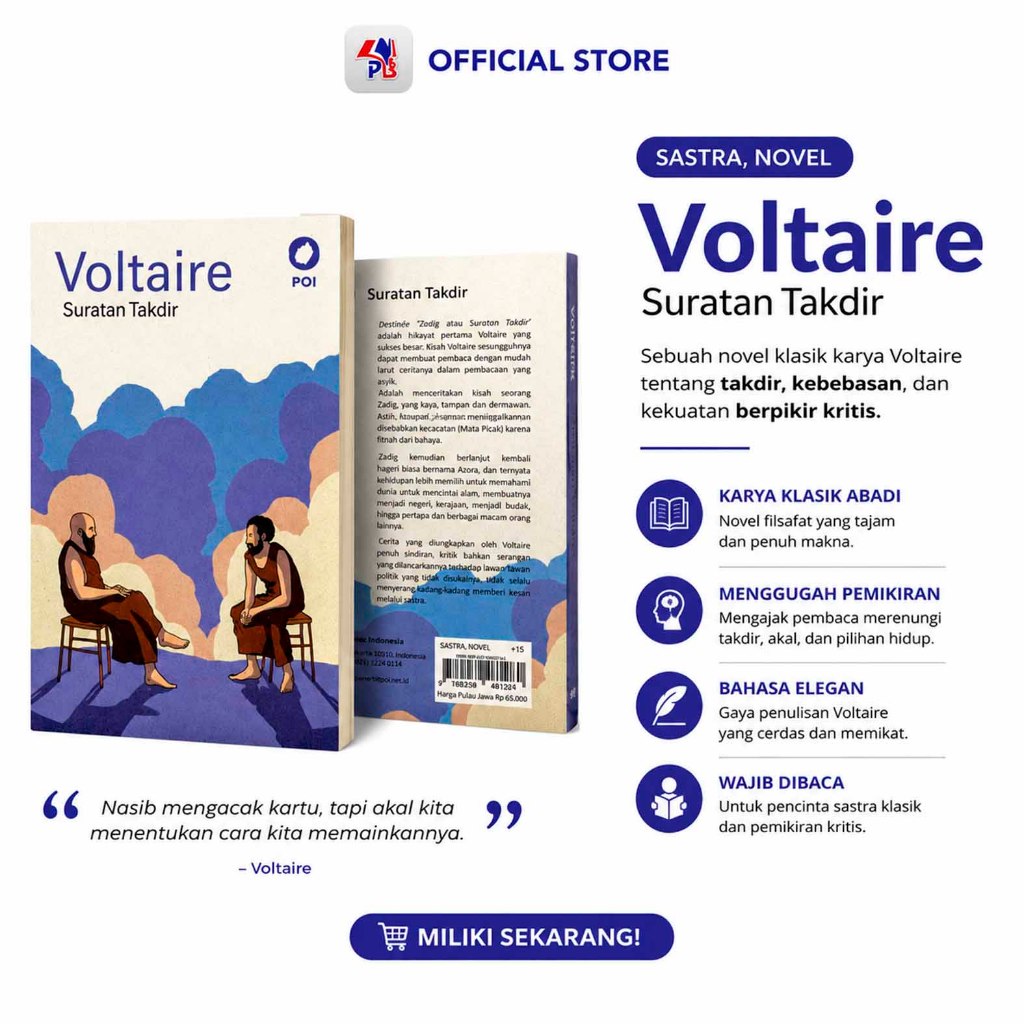 หนังสือตัวอักษร Destiny - Voltaire / YAYASAN PUSTAKA OBOR