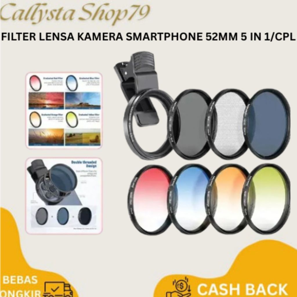 ZOMEI UNIVERSAL LENS FILTER สําหรับกล้องสมาร์ทโฟน 52MM (5 IN 1 CPL)