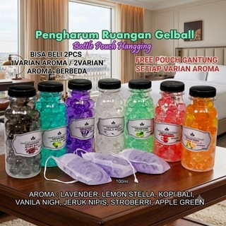 Pengharum Ruangan Gelball Beads 100ml Pouch Gantung. Boba Air Freshener