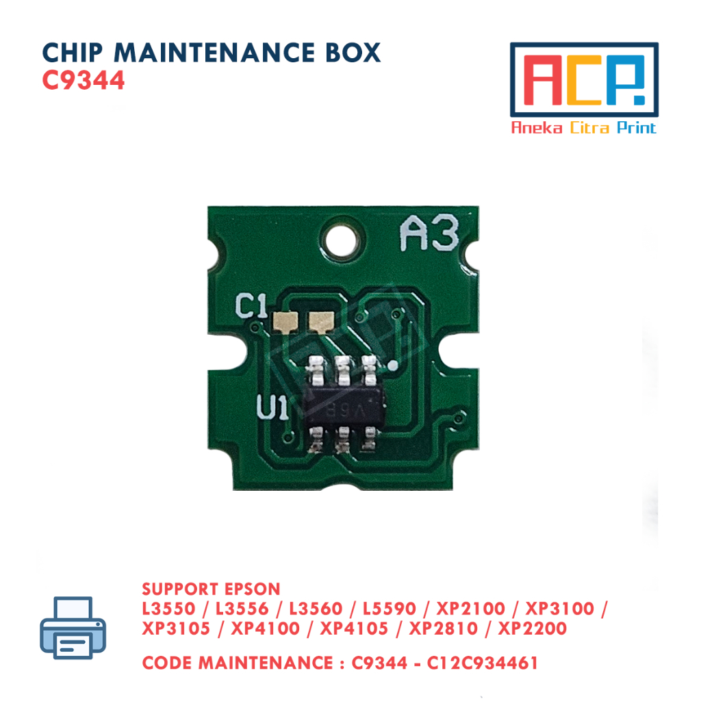 กล่องบํารุงรักษารีเซ็ตชิป C9344 - แผ่นหมึกรีเซ็ต Epson L3550 / L3556 / L3560 / L5590 - ใหม่
