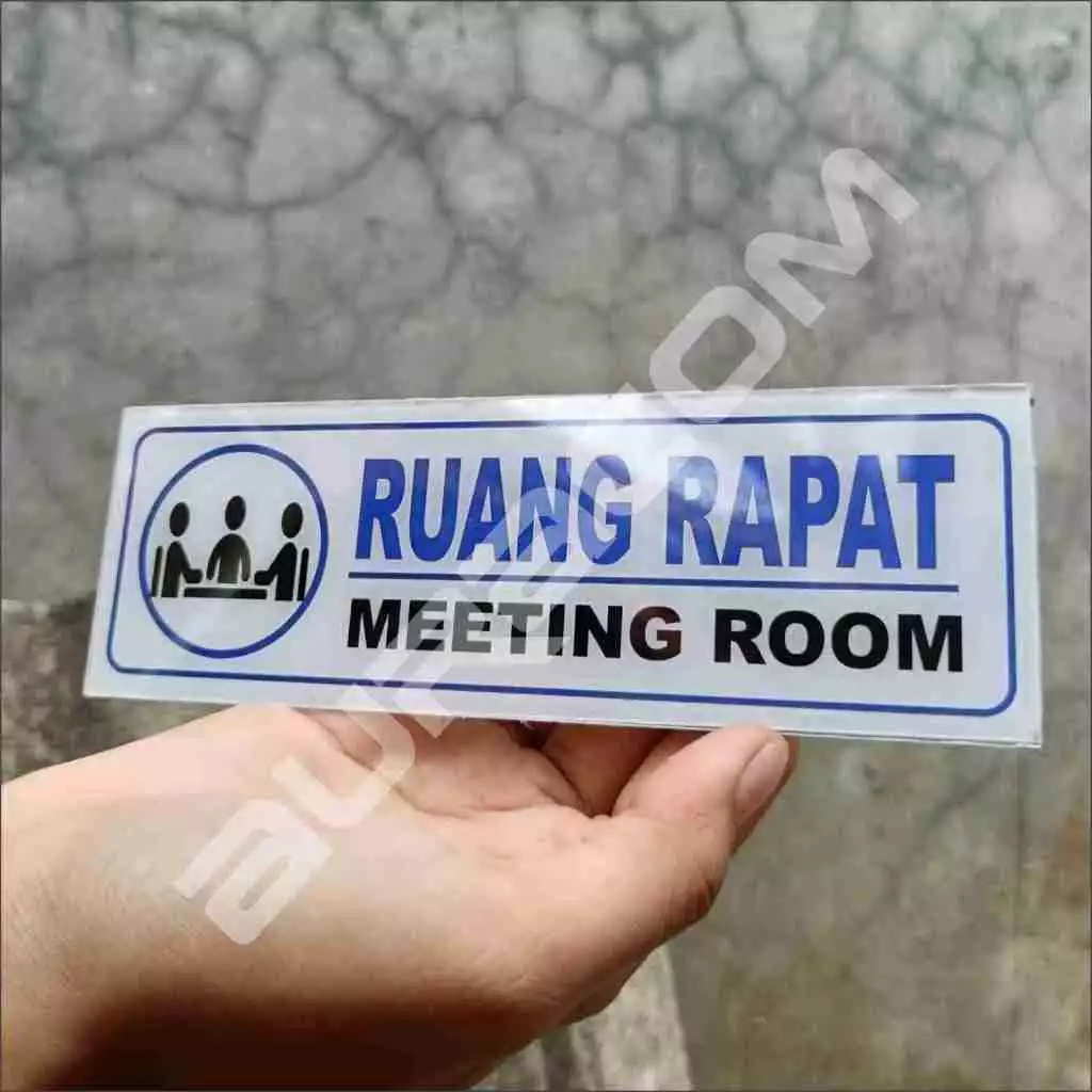ACRYLIC & VINYL SIGN STICKER - PHARMACY ROOM NAME - CUSTOM - 10 X 30CM (A39)