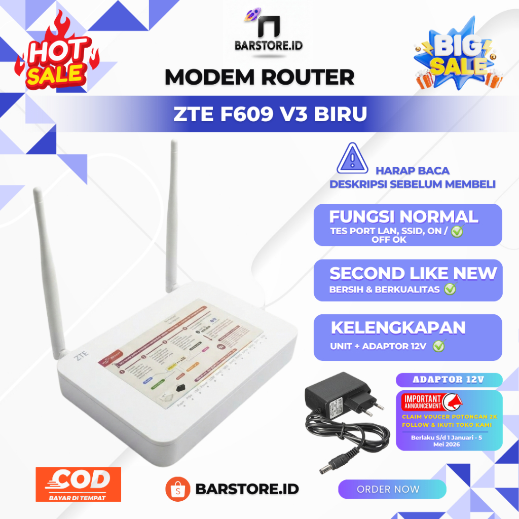 ZTE F609 V3 F670L Hg2431C Wifi Ont Router [ 7 ]