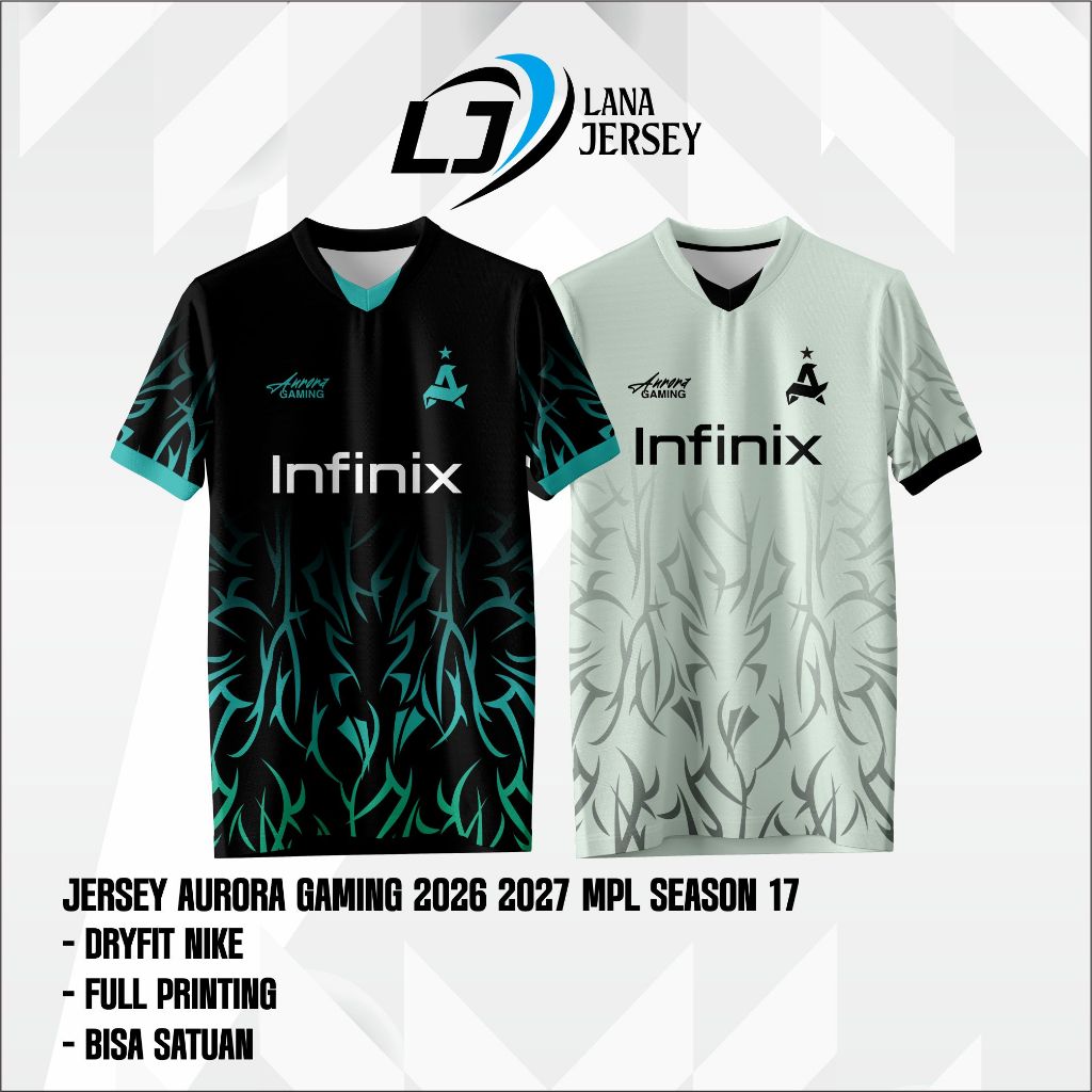 Aurora Gaming Jersey 2026 2027 ล่าสุด Aurora เกมเสื้อยืด MLBB MPL PH S17 ฟรีชื่อนิคที่กําหนดเอง + หมายเลข