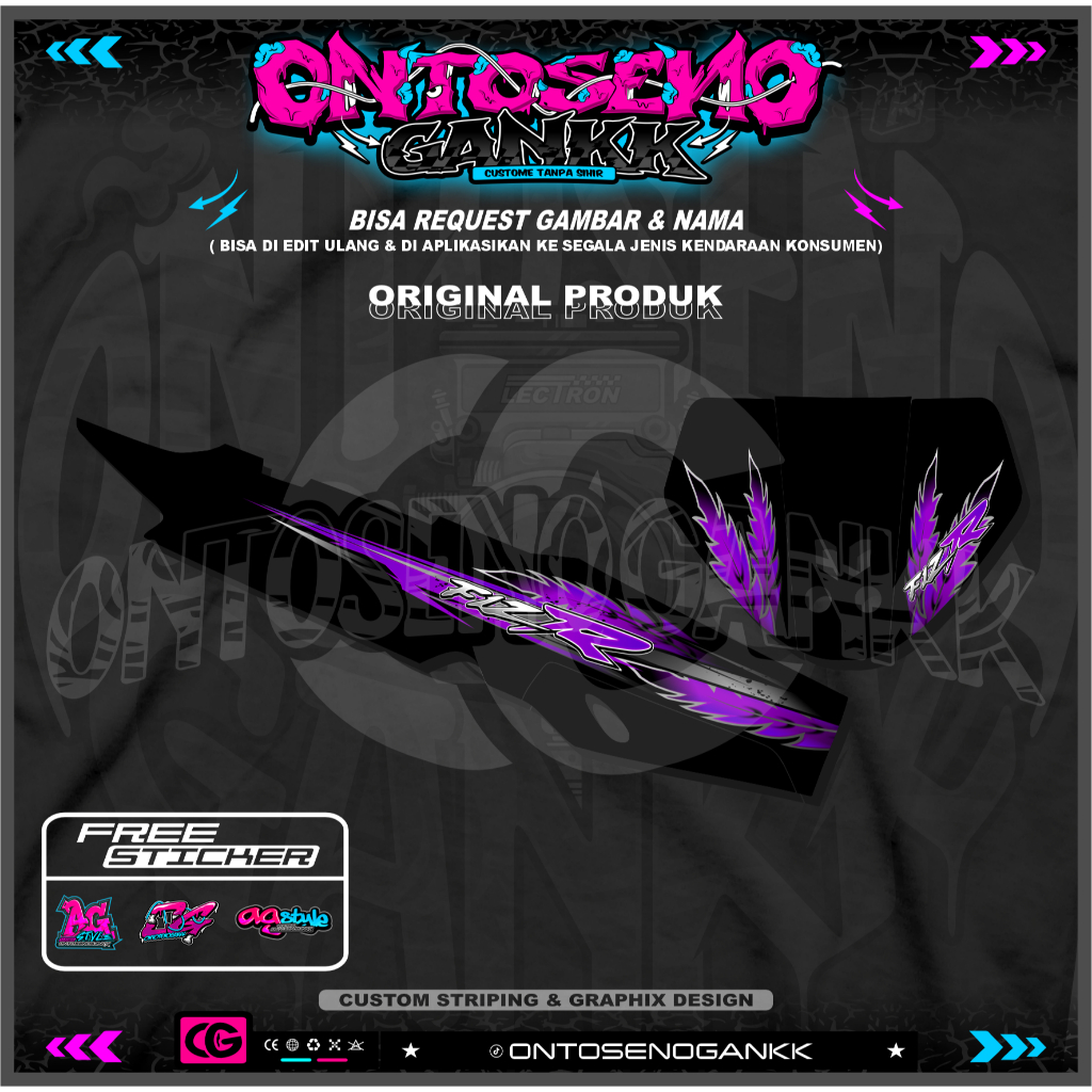 สติ๊กเกอร์ STRIPING VARIATION YAMAHA FIZ R FIZR F1Z R AG STYLE