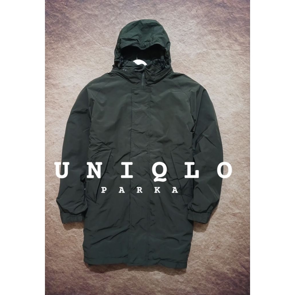 เสื้อแจ็คเก็ต UNIQLO เท่ๆ parka พร้อมเสื้อแจ็คเก็ตปักเป้ามือสอง