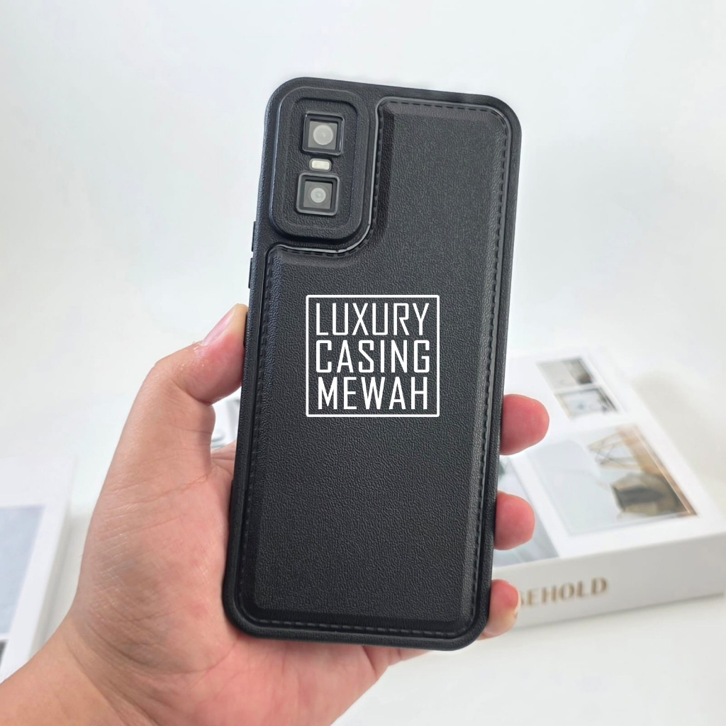 เคสหนังสีดําหรูหราระดับพรีเมียม Infinix GT 30 Infinix GT 30 Pro
