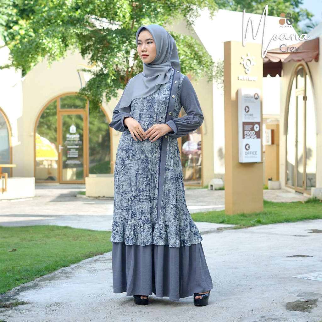 New Moana Muslimah Dress 100% Original Casual By Nubua