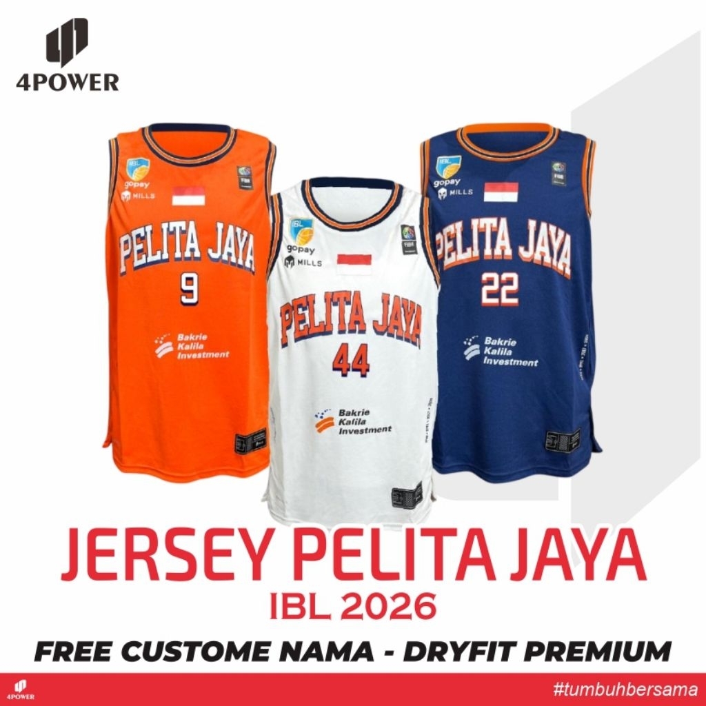 ใหม่ล่าสุด PELITA JAYA BASKETBALL JERSEY - PELITA JAYA NEW 2026 IBL T-SHIRT