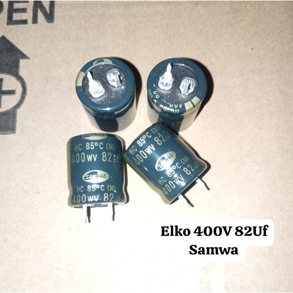 2 ชิ้น Elco Elko 400v 82uf Original SAMWA