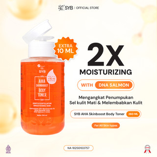 NETTO 250ML(+10ml Extra) - NEW SYB AHA Skinboost Body Toner - Melembabkan & Mencerahkan Kulit dengan kandungan Glycolic Acid (AHA), Niacinamide 2% & Vitamin C