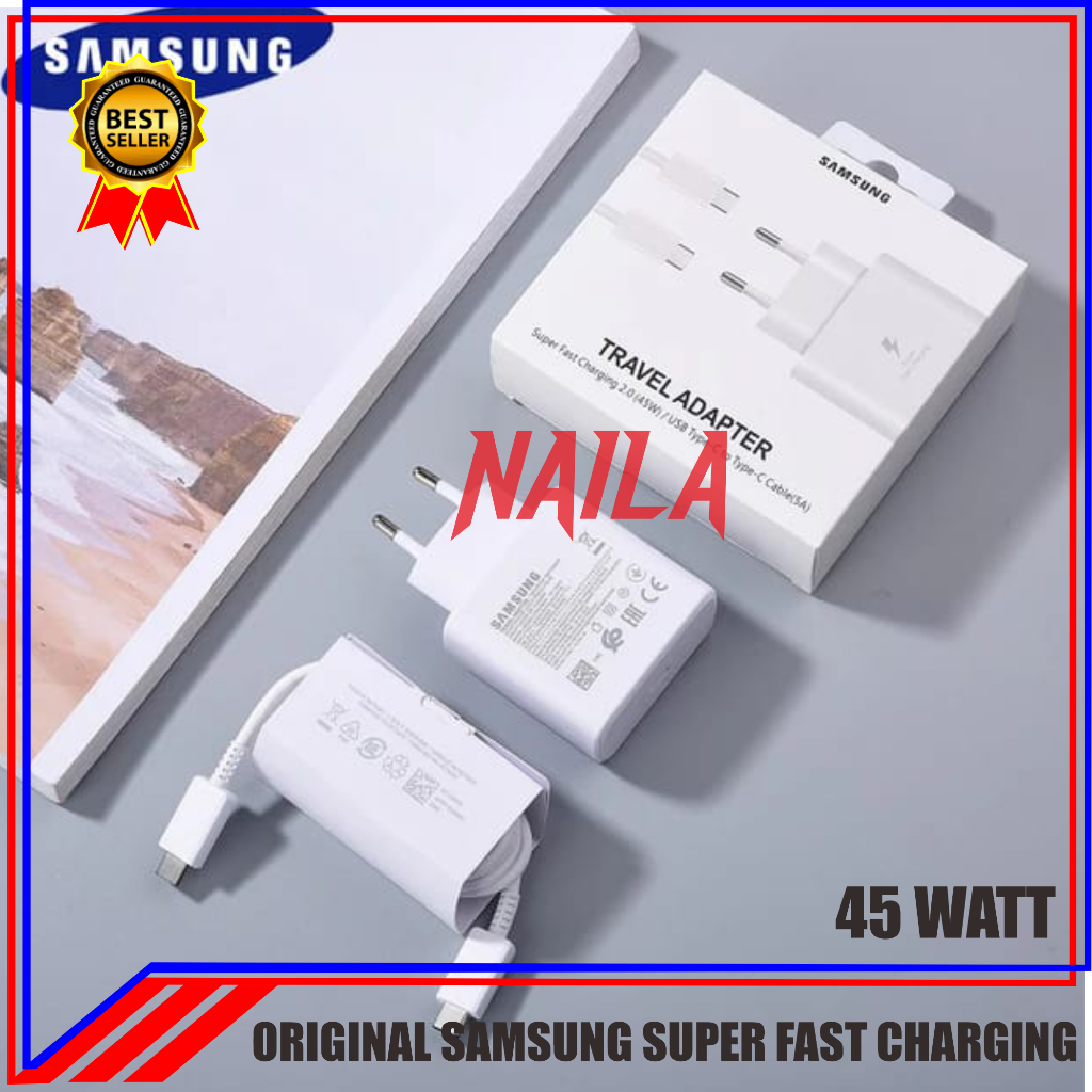 Samsung 45w Super Fast Charger Galaxy A56 / S25 / S24 / S23 / S22 / S21 Ultra 45 Watt 5A Usb type-c 