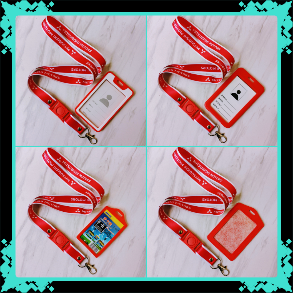 GANTUNGAN Mitsubishi Motors ID Card Lanyard & Frame, Holder, ID Card Holder