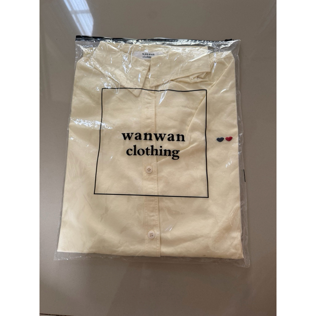 KEMEJA NEW Wanwan Clothing เสื้อสีเหลืองอ่อน