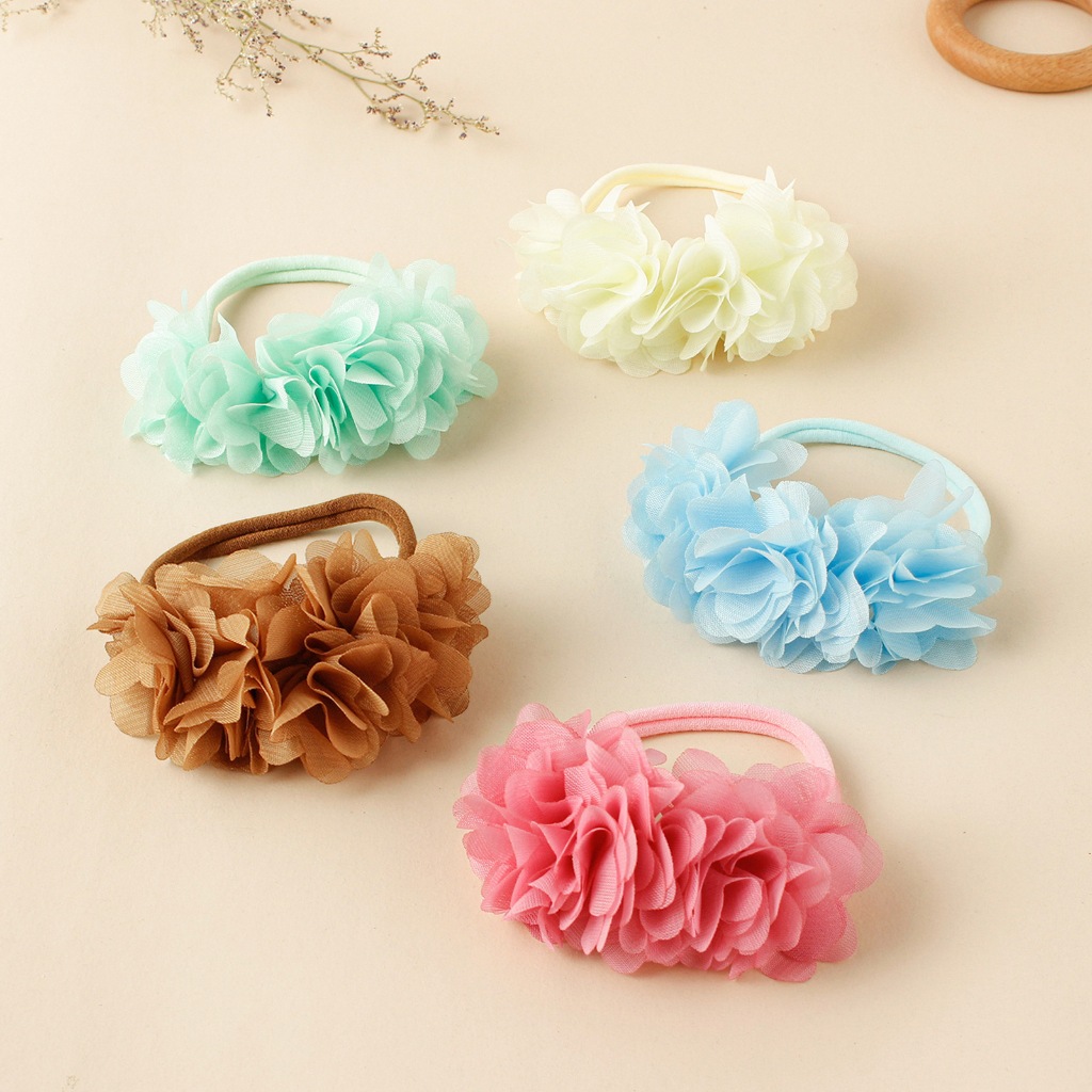 BABY NEWBORN FLOWER HEADBAND SOFT BABY HEADBAND FLOWER MOTIF BABY HAIR ACCESSORIES STRETCHY BABY HAI