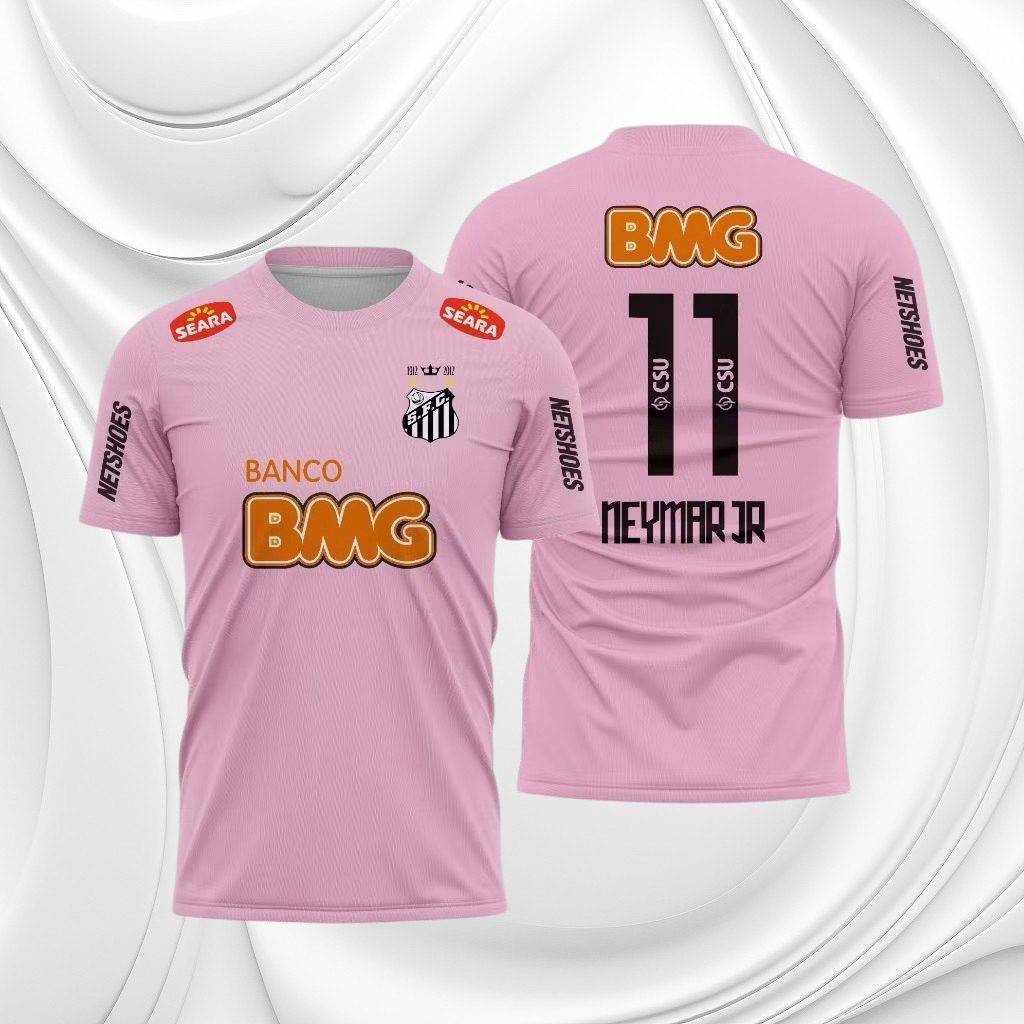 เสื้อเจอร์ซีย์ santos fc 2011 2012 neymar jr สีชมพู