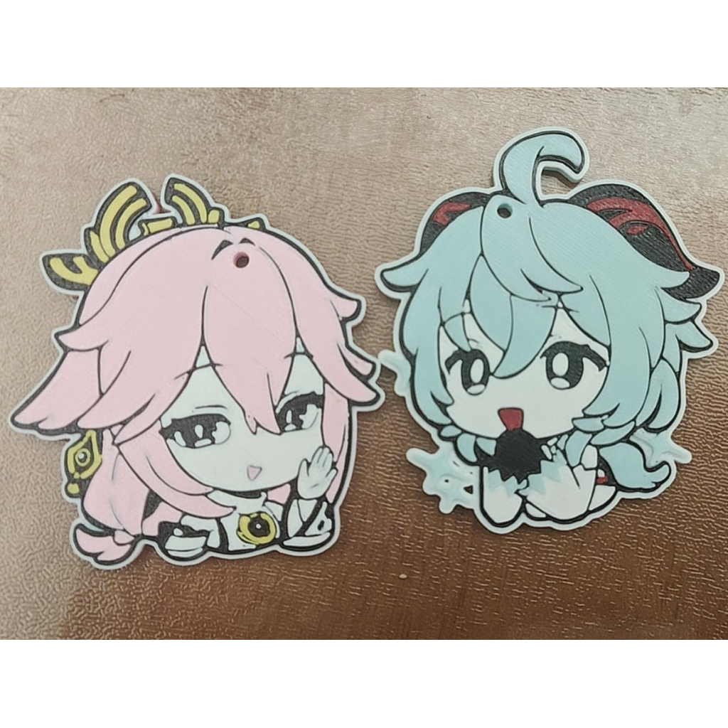 Genshin Impact - พวงกุญแจ Yae Miko/Ganyu Chibi [พวงกุญแจ]