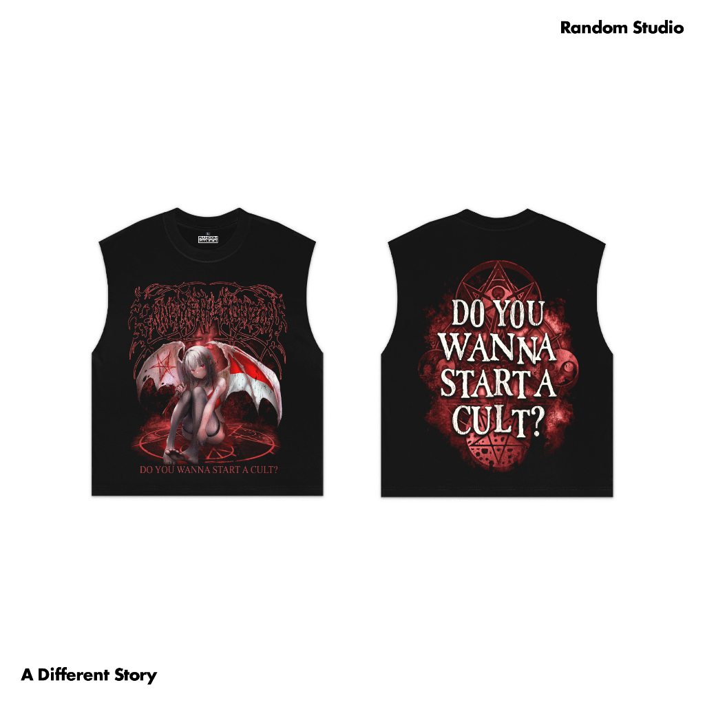 Random Studio Boxy เสื้อกล้าม Supersoft 24s Bring Me The Horizon Do You Wanna Start a Cult Black