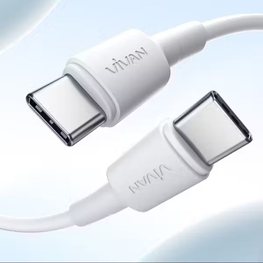 VIVAN C TO C DATA CABLE 60W VKB CC 1 เมตร LENGTH FAST CHARGING VKB-CC