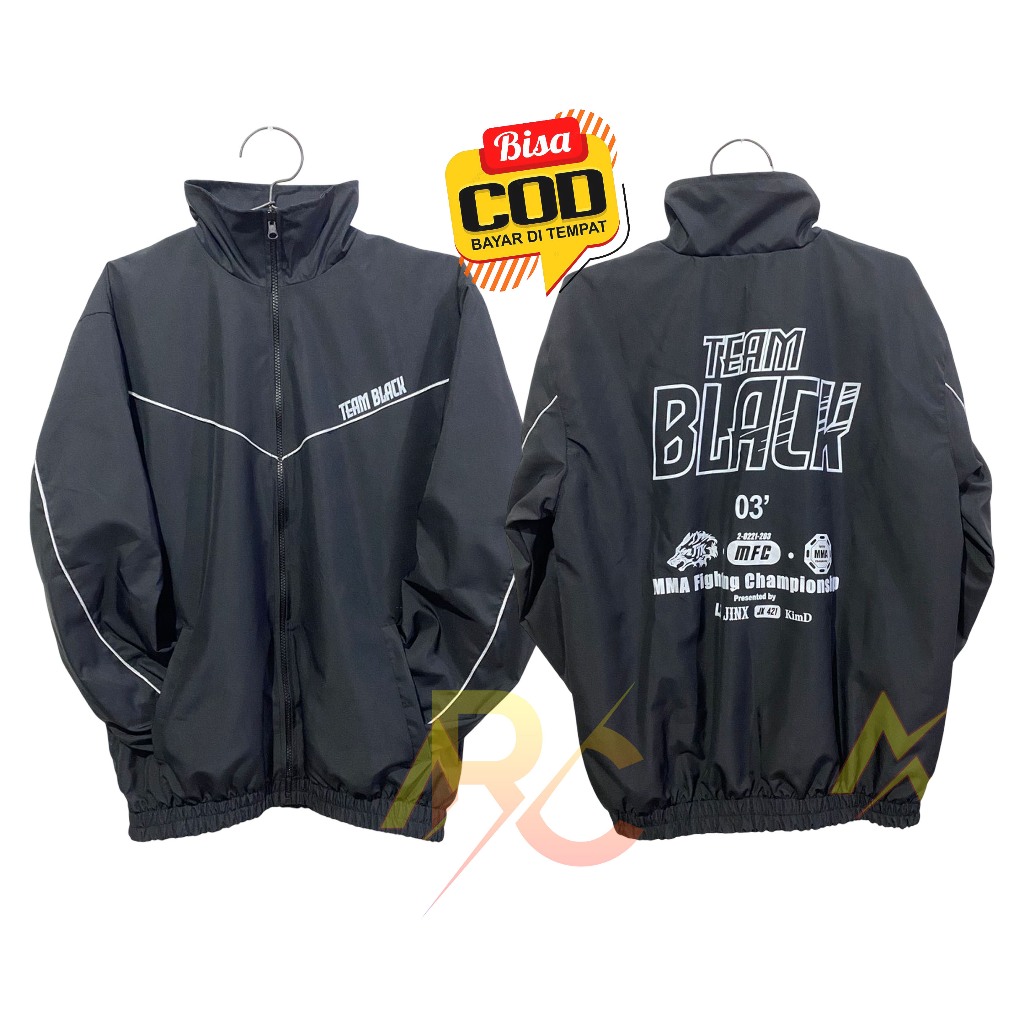 เสื้อแจ็คเก็ตผู้ใหญ่ JIDX TEAM BLACK MANHWA OUTFIT JOO JAEKYUNG GYM / TRACKSUIT TEAM BLACK ANIME ใหม