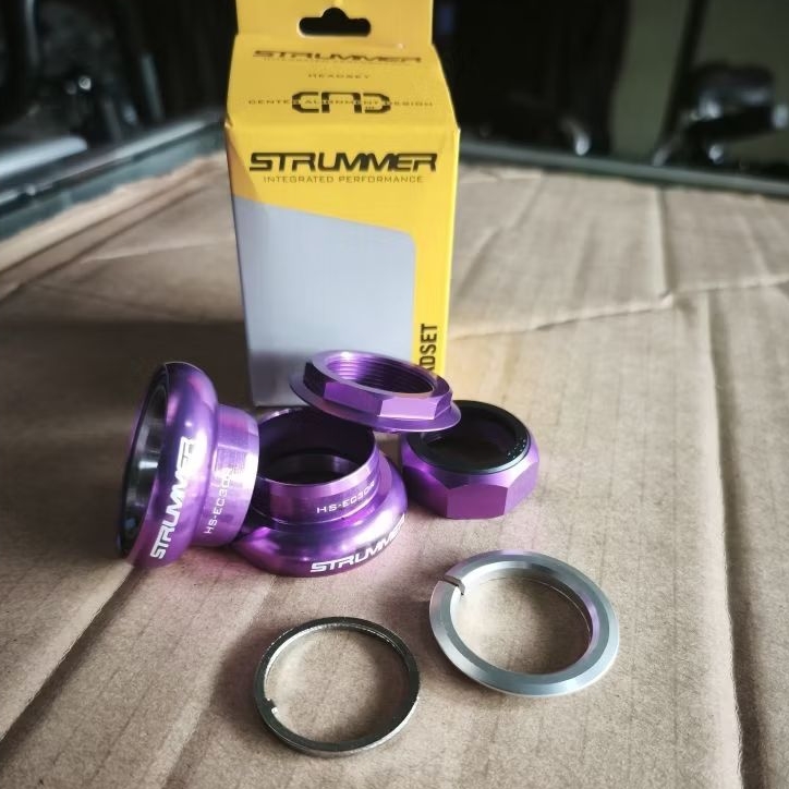 MERAH UNGU STRUMMER HS-EC30R HEADSET EC30 มาตรฐาน 22.2 KOM FORK CHROME สีม่วงสีแดงสีดํา BMX SELI FOLDING MTB FEDERAL MINI